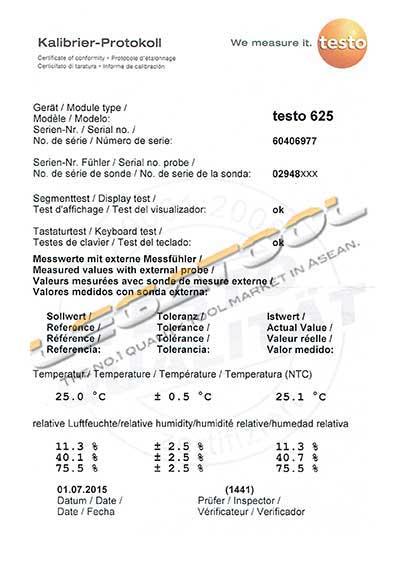 Testo-0563-1625 เครื่องวัดอุณหภูมิและความชื้นสัมพัทธ์