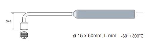 Rixen SK-03H โพรบวัดอุณหภูมิพื้นผิว Max.800°C (Type K)