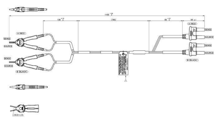 Hioki L2107 CLIP TYPE LEAD  (สำหรับRM3548)