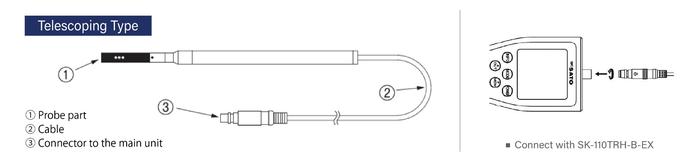 SK Sato S110TRH-30 โพรบวัดอุณหภูมิ (Telescoping Type Probe) | For SK-110TRH-B