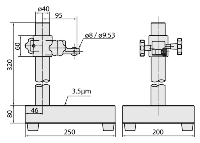 Mitutoyo M-215-153-10 ขาตั้งเกจวัดพร้อมฐานหินแกรนิต