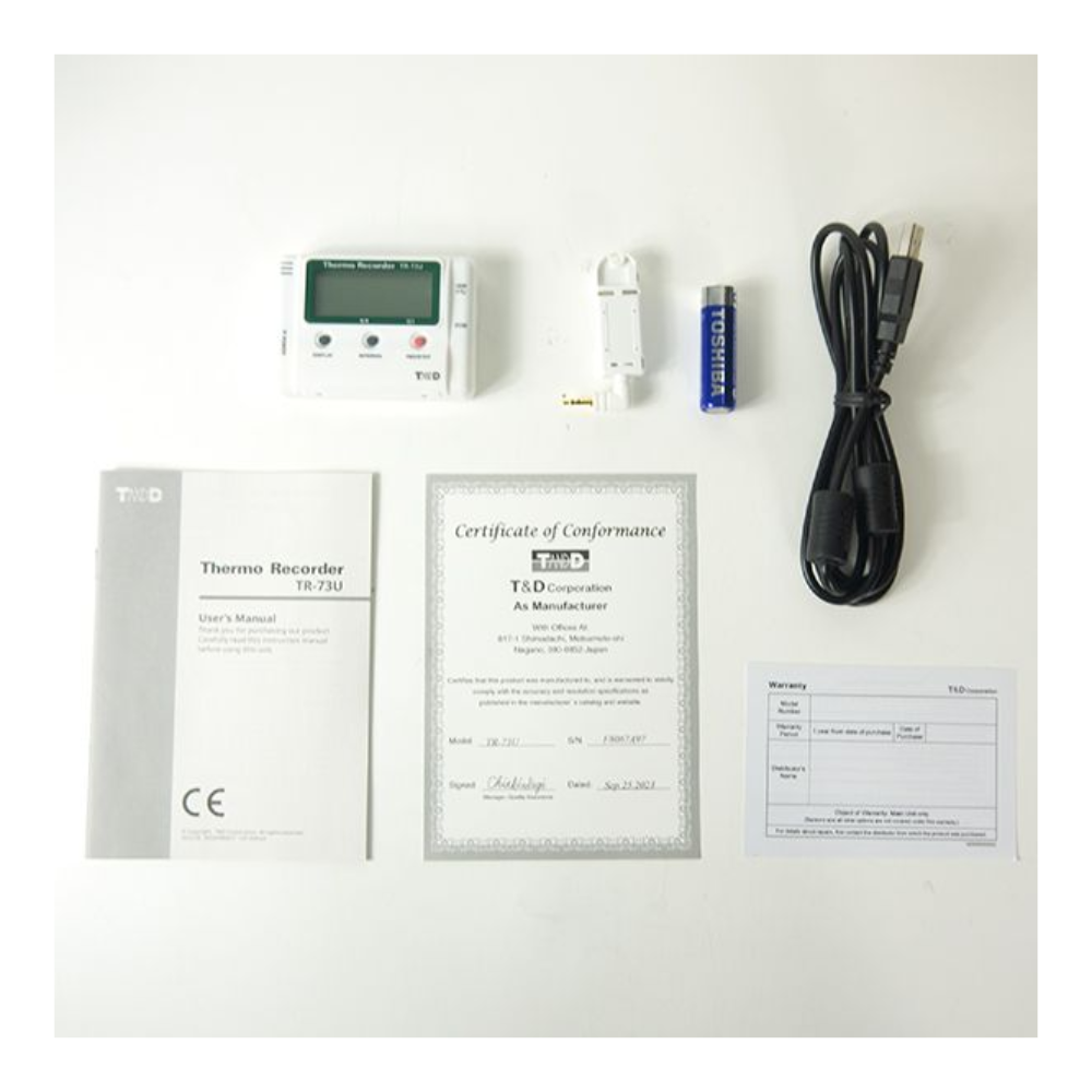 T&D TR-73U เครื่องบันทึกความดันอากาศ อุณหภูมิและความชื้นสัมพัทธ์,Temp.,Humidity