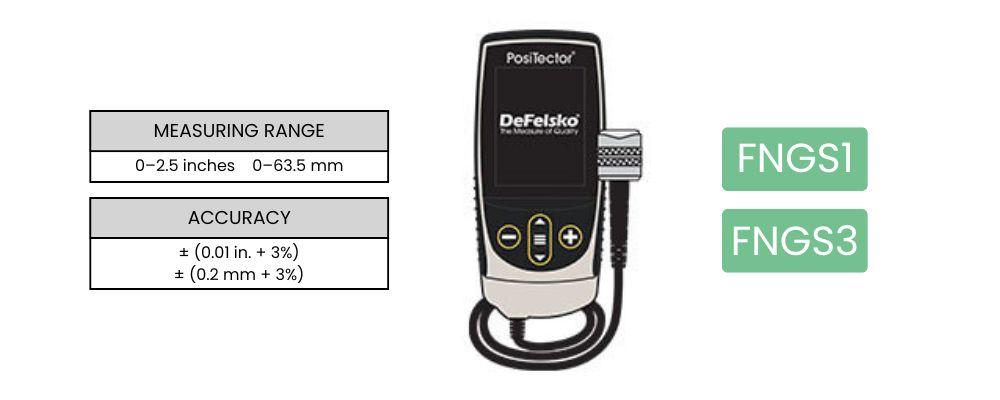 Defelsko PRB-FNGS โพรบวัดความหนาผิวเคลือบ | Ferrous & Non-Ferrous 0 to 63.5 mm