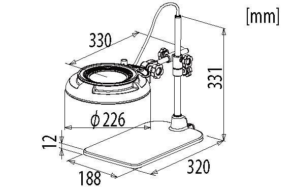 Otsuka ENVL-B-6X โคมไฟแว่นขยาย | Table Stand Type