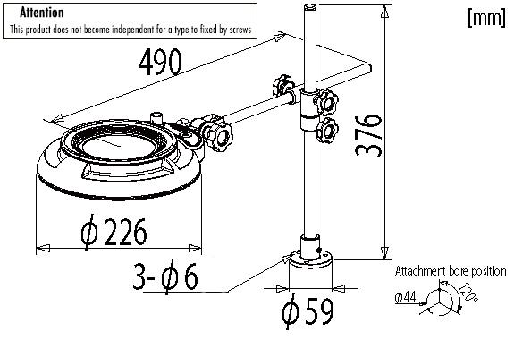 Otsuka ENVL-D-10X โคมไฟแว่นขยาย | Fixed-Type Desk Holder