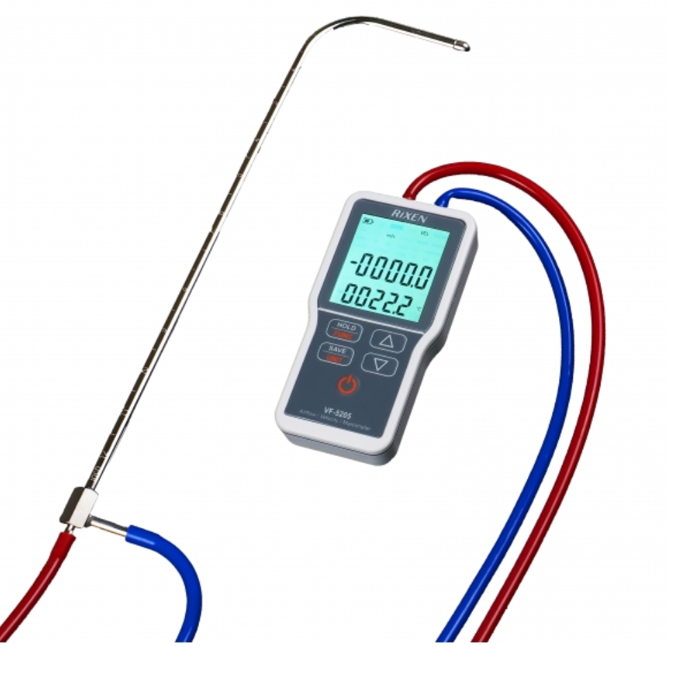 RIXEN VF-5205 เครื่องวัดความเร็วลม Air Velocity / Flow / Differential Manometer