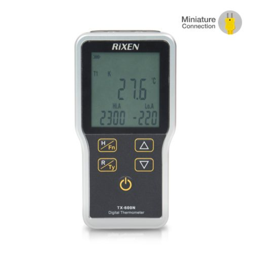 RIXEN TX-600N เครื่องวัดอุณหภูมิ 2 ช่องโพรบ Dual Probe input