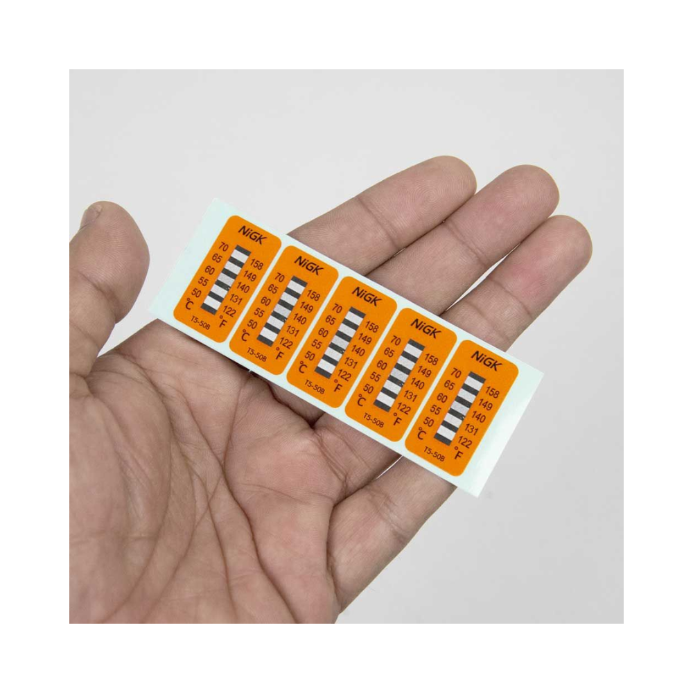 NiGK รุ่น T5-50B แถบวัดอุณหภูมิแบบ Irreversible (5 Point) | (50 to 70℃)