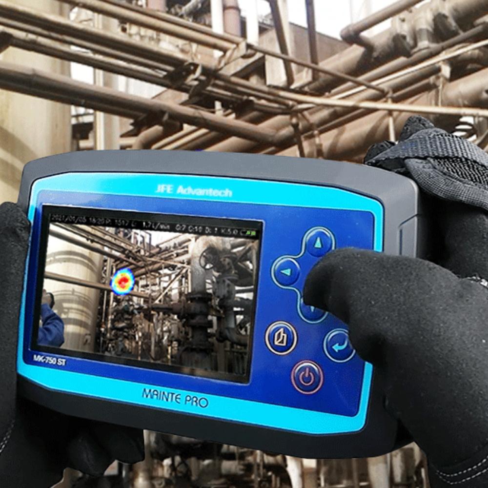 JFE MK-750ST-E เครื่องตรวจจับการรั่วของก๊าซด้วยคลื่นเสียงอัลตร้าโซนิค พร้อมฟังก์ชันแสดงปริมาณรั่วโดยประมาณ