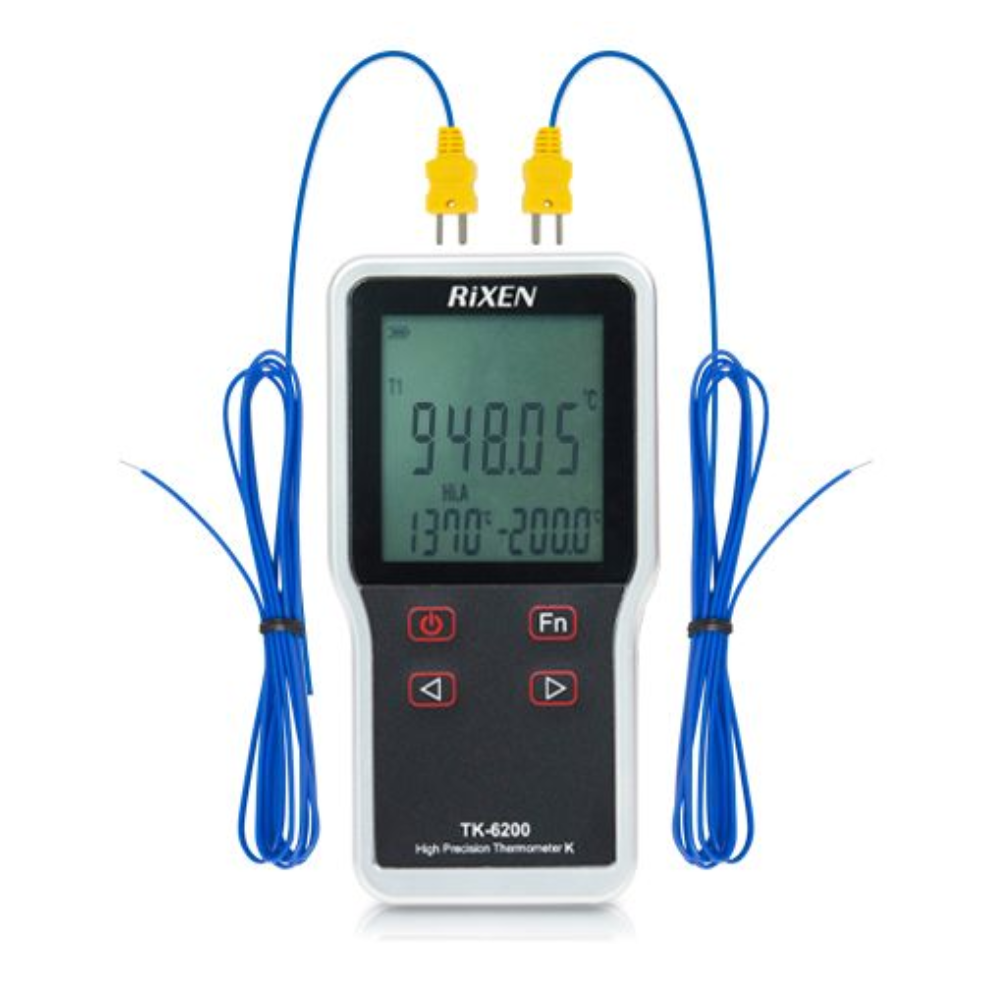 RIXEN TK-6200 เครื่องวัดอุณหภูมิ Dual Type K (CA)