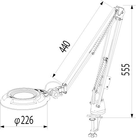 ขนาดโคมไฟ