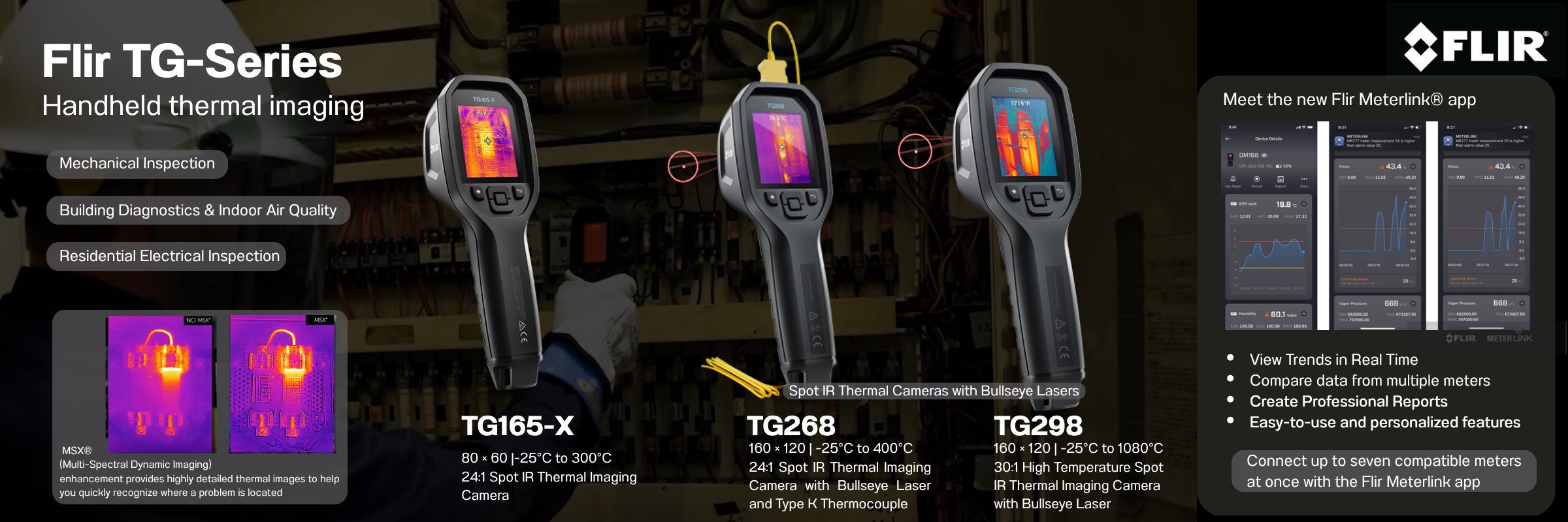 กล้องถ่ายภาพความร้อน Temperature Spot IR Thermal Imaging Camera with Bullseye Laser