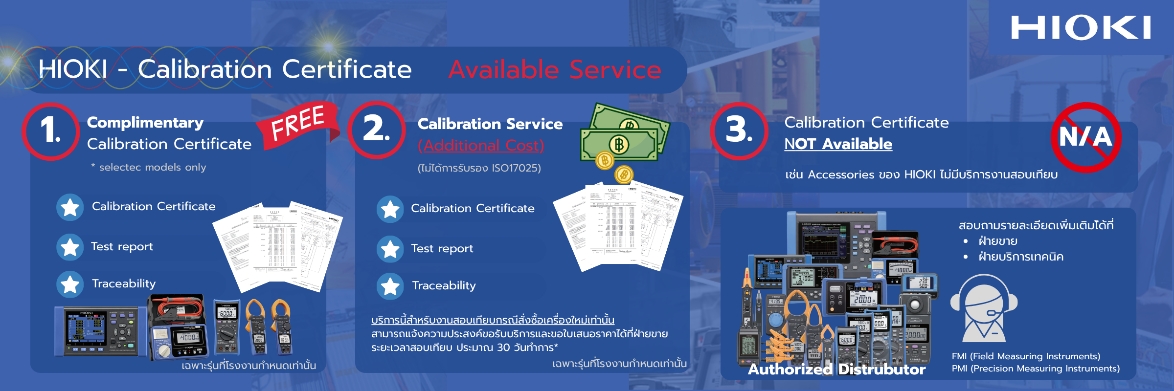 HIOKI Calibration Certificate
